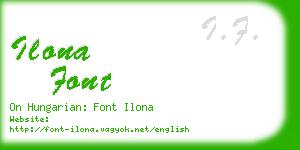 ilona font business card